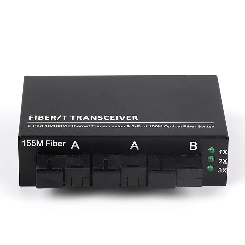 10、100M Meida Converter SMF 3Fiber+2Rj45