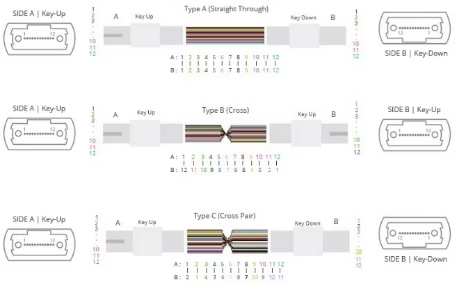 48F MPO(Female) - MPO(Female) 3.0mm LSZH Fiber Optic Patch Cable  Trunk Cable