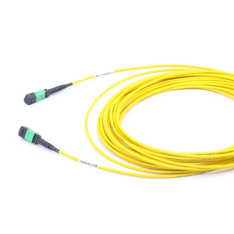 MPO to MPO Female G657A1 12 Fibers MPO Patch Cord  Trunk Cable