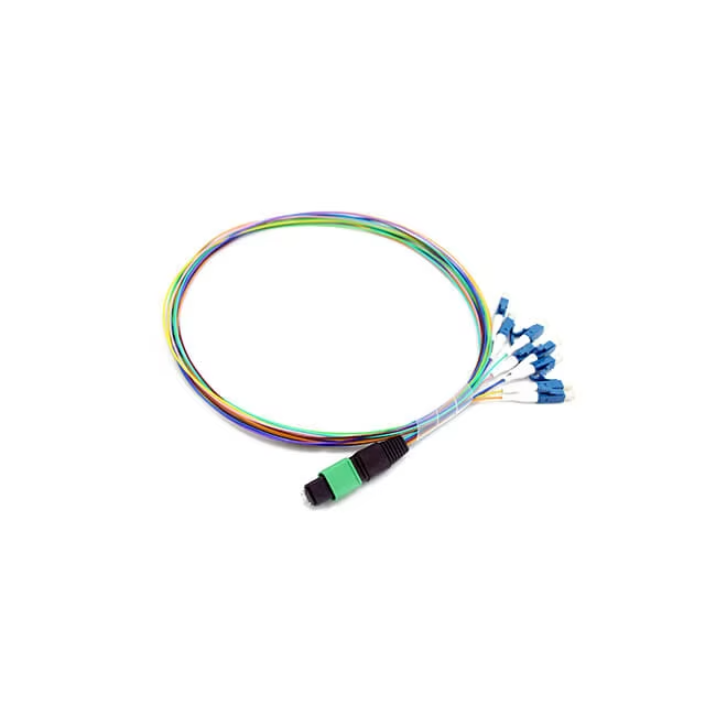 8 Cores MTP(Male) - LC Fanout 0.9mm 30cm Fiber Optic Patch Cable  Trunk Cable