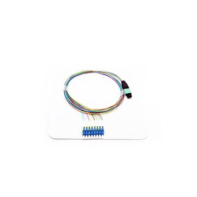 8 Cores MTP(Male) - LC Fanout 0.9mm 30cm Fiber Optic Patch Cable  Trunk Cable