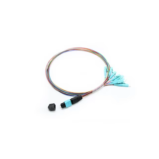 8 Cores MTP(Male) - LC Fanout 0.9mm 30cm Fiber Optic Patch Cable  Trunk Cable