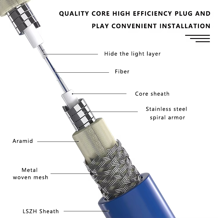 FC-ST Simplex Armored Fiber Optic Patch Cord