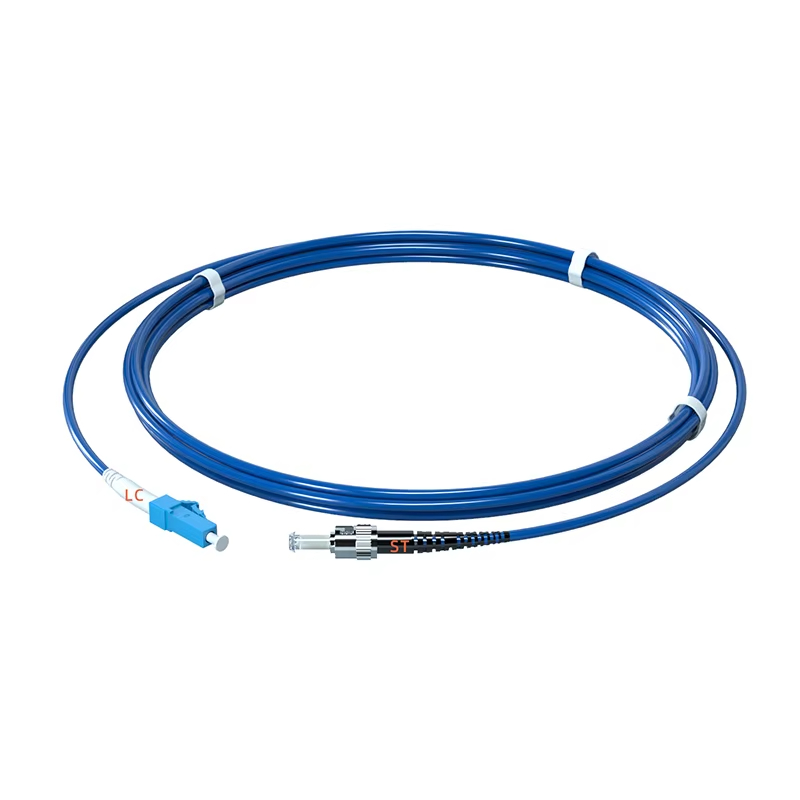 LC-ST Simplex Armored Fiber Optic Patch Cord