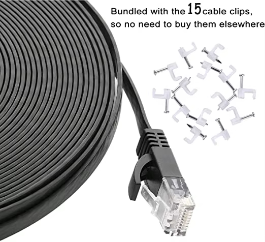 Cat6 15M Braided Flat network patch cord