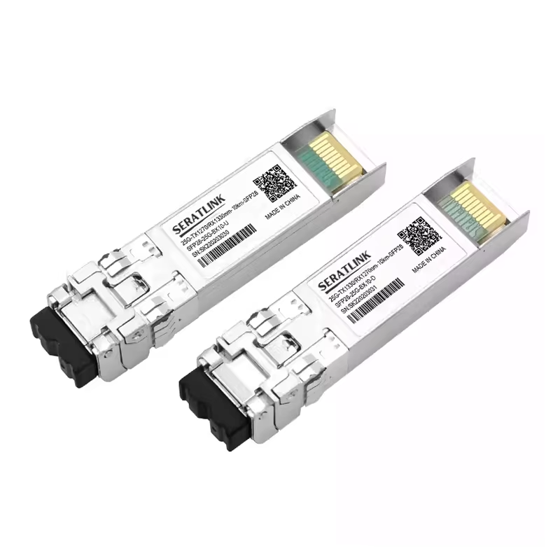 25G SFP28 BiDi 10km 1270nm1330nm Simplex LC SMF Optical Transceiver Module